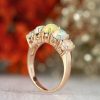 Stones & Gold Rings | Natural Ethiopian Welo Opal Solid 14 Karat Gold Band