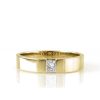 Stones & Gold Wedding Bands | Men'S Princess Cut Diamond Stylish Clean Bezel Solid 14 Karat Gold Wedding Band