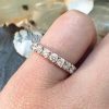 Stones & Gold Rings | 2.8Mm Diamond Eternity With Sizing Bar Wedding Band Solid Gold (14Kr) Engagement Ring