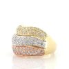 Stones & Gold Rings | Tri-Color Diamond Solid 14 Karat Gold Stackable Star Ring