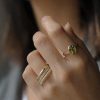 Stones & Gold Rings | 3.5Mm Simple Dome Solid 14 Karat Gold Band