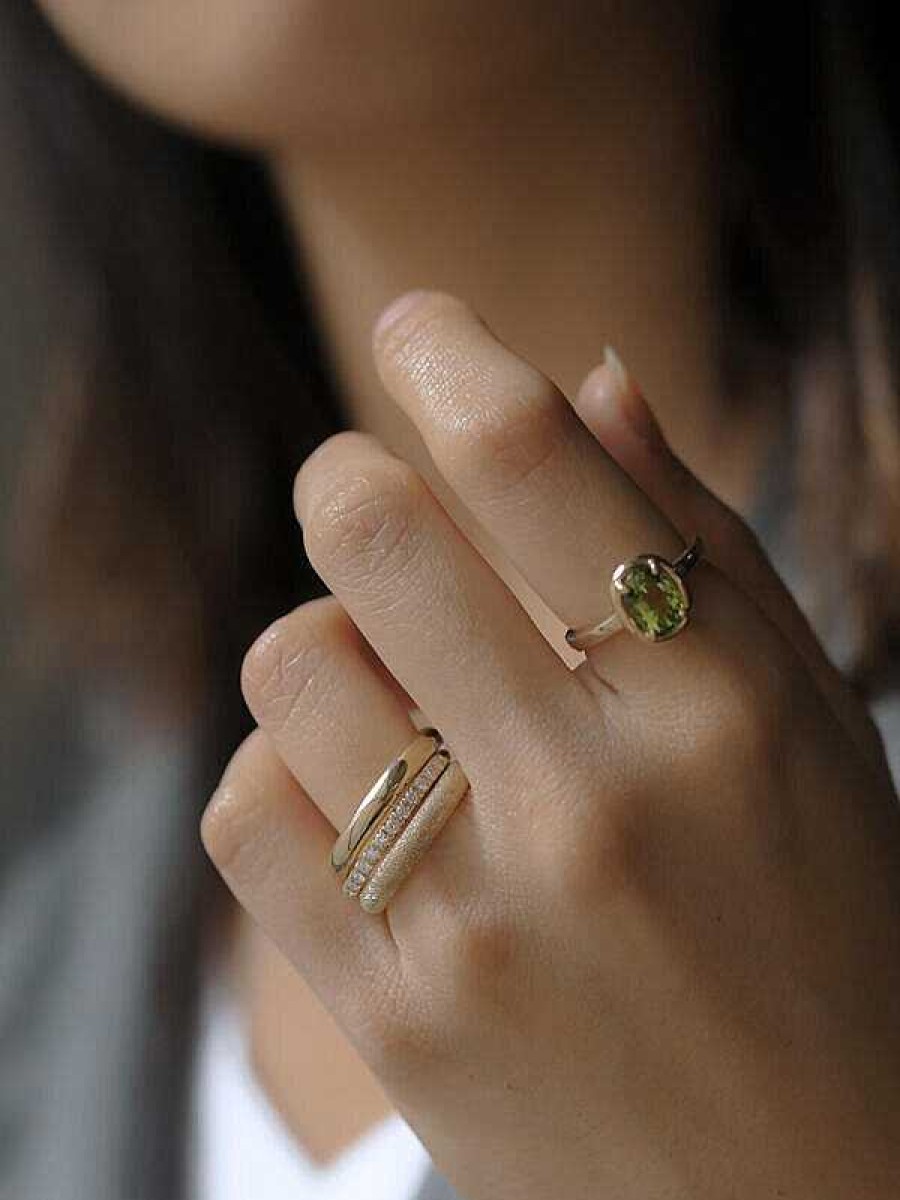 Stones & Gold Rings | 3.5Mm Simple Dome Solid 14 Karat Gold Band