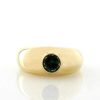 Stones & Gold Wedding Bands | Men'S Grey-Green Tourmaline Bezel Solid 14 Karat Gold Ring