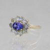 Stones & Gold Rings | Tanzanite And Tourmaline Halo Blue Dream Ring