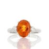 Stones & Gold Rings | 9X7Mm Citrine And Diamond Solid 14 Karat Gold Engagement Ring