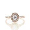 Stones & Gold Rings | Oval Diamond Halo Solid 14 Karat Gold Engagement Ring