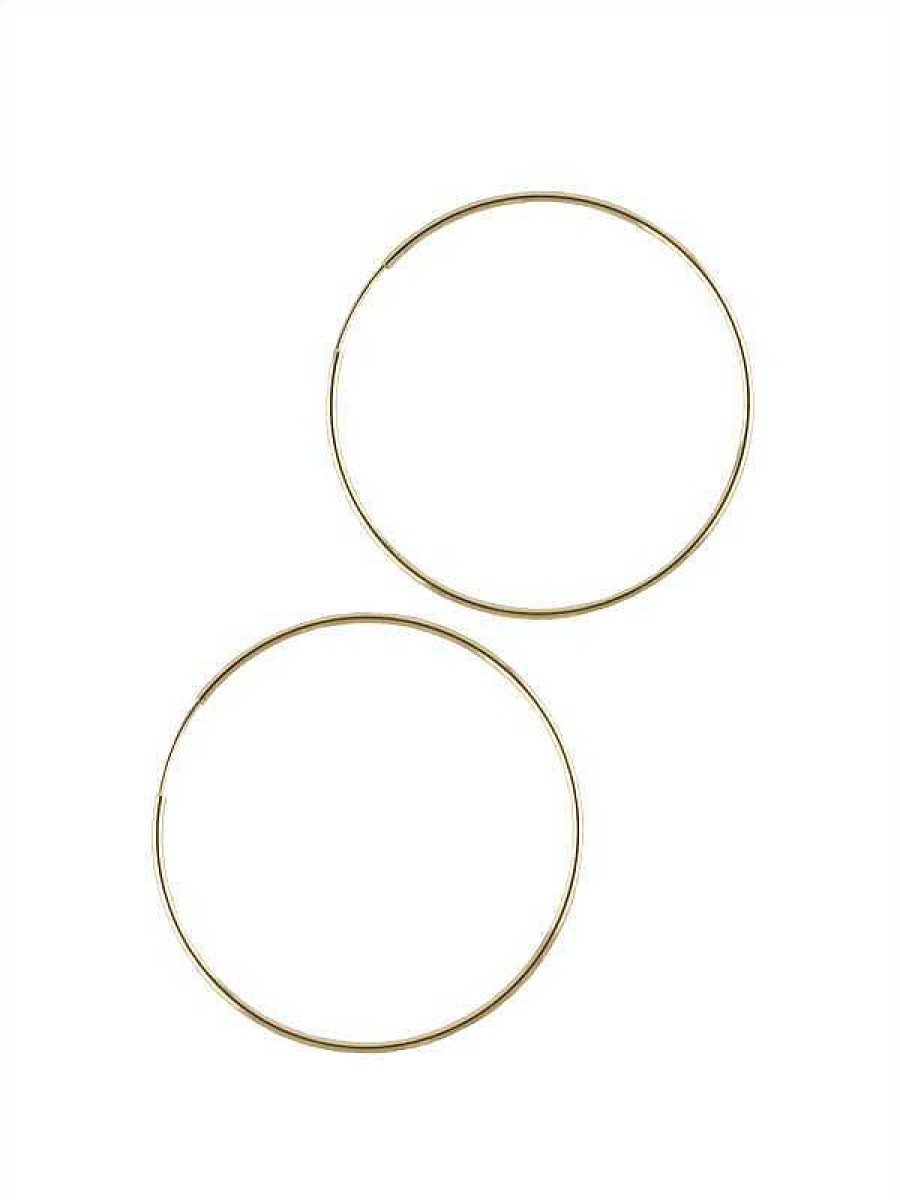 Stones & Gold Earrings | 41Mm Infinity Hoop Earrings