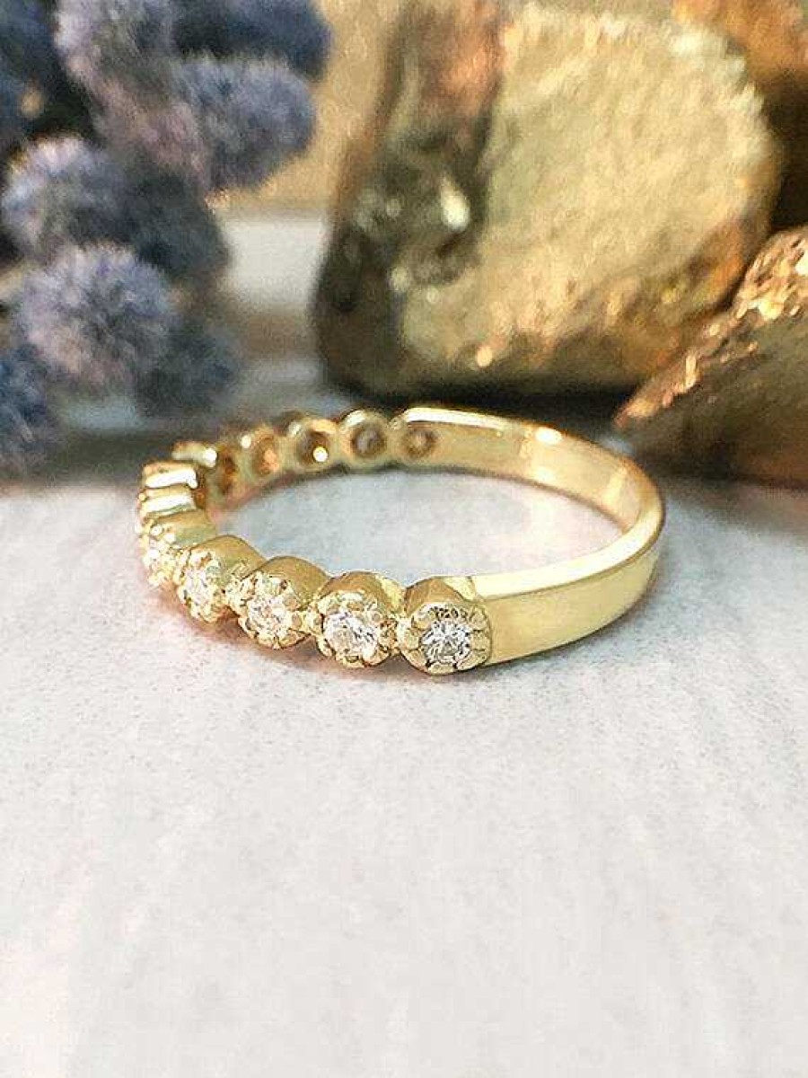 Stones & Gold Rings | Diamond Band | Diamond Wedding Band | Engagement Ring | Stackable Ring | Gold Ring | Solid Gold Ring | Fine Jewelry | Free Shipping