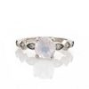 Stones & Gold Rings | Natural Moonstone Starlight Solid 14 Karat Gold Engagement Ring