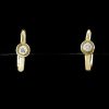 Stones & Gold Earrings | 0.20Ct Diamond Bezel Solid 14 Karat Gold Huggie Earrings