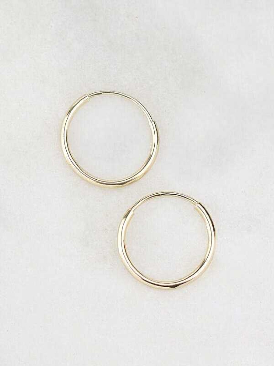 Stones & Gold Earrings | 11Mm Infinity Hoop Earrings