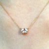 Stones & Gold Necklaces | Morganite Pendant Solid Gold (14Ky) Affordable Colored Stone Chain Necklace