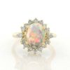 Stones & Gold Rings | Rainbow Opal Blossom Engagement Ring