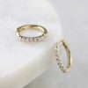 Stones & Gold Earrings | 12.5Mm Diamond Huggie Hoop Earrings