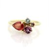 Stones & Gold Rings | Neopolitan Gemstone Solid 14K Gold Cluster Ring