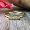 Stones & Gold Rings | Diamond Bar Solid Gold (14Ky) Minimalist Stackable Ring