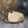 Stones & Gold Rings | Square Solid 14 Karat Gold Men'S Signet Ring