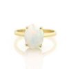 Stones & Gold Rings | 1.95Ct Natural Rainbow Opal Solitaire Ring