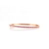 Stones & Gold Bracelets & Anklets | 3Mm Pink Sapphire Bangle Solid Gold (14Kr) Colored Stone Bracelet