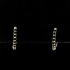 Stones & Gold Earrings | Petite Black Diamond Solid 14 Karat Gold Huggie Hoop Earrings