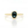 Stones & Gold Rings | Indicolite Tourmaline Bezel Stackable 14 Karat Gold Ring