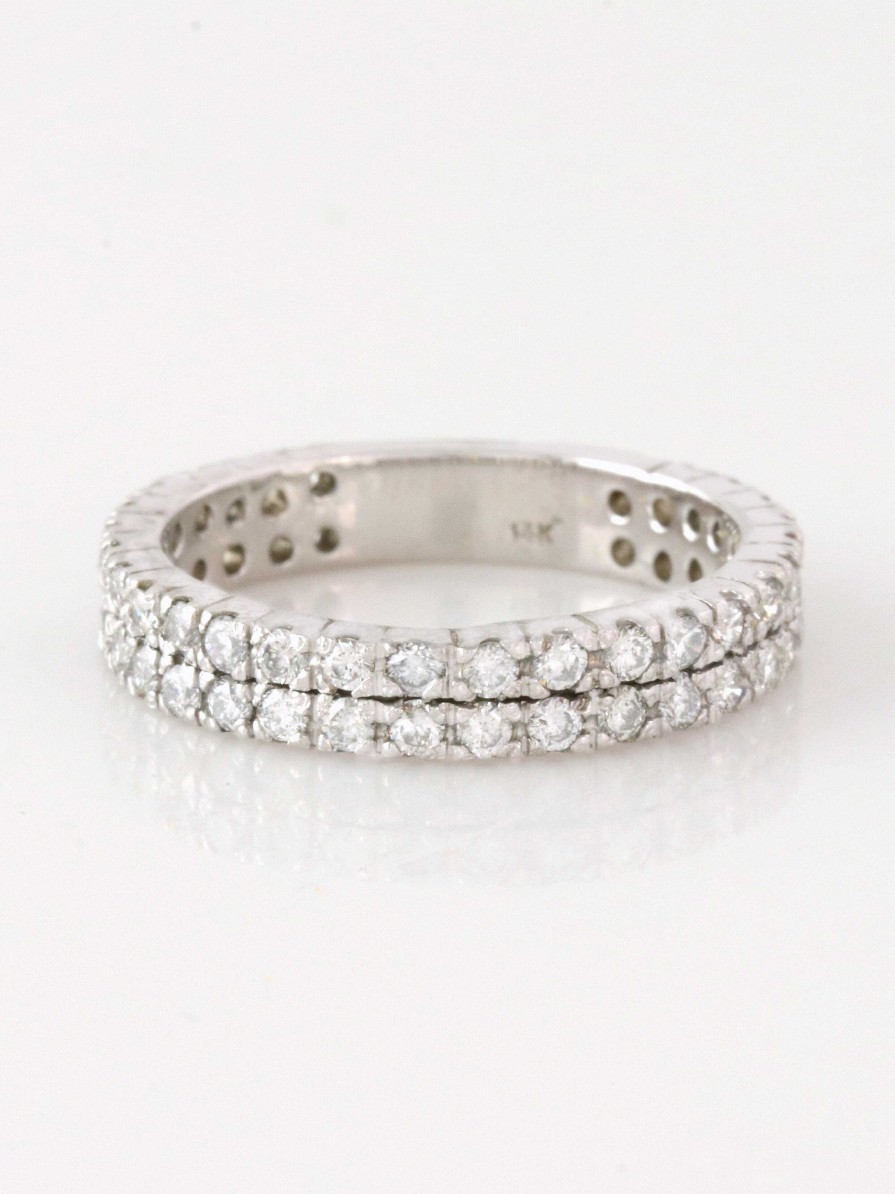 Stones & Gold Rings | Double Row Diamond Ring