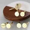 Stones & Gold Cuff Links | Set Of 4 Disc Cufflink Gold Plated