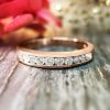 Stones & Gold Rings | 3Mm Diamond Wedding Band Solid Gold (14Kr) Stackable Women'S Engagement Ring