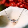 Stones & Gold Necklaces | Morganite And Diamond Necklace | 7X5Mm Morganite | Marine Link Chain | Solid 14K Gold | October Birthstone | Fine Jewelry | Free Shipping