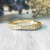 Stones & Gold Rings | 1.2-1.8Mm Diamond Bow Tie Wedding Band Solid Gold (14Ky) Stackable Women'S Engagement Ring