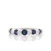 Stones & Gold Rings | Floating Sapphire And Diamond Bezel Solid 14 Karat Gold Band