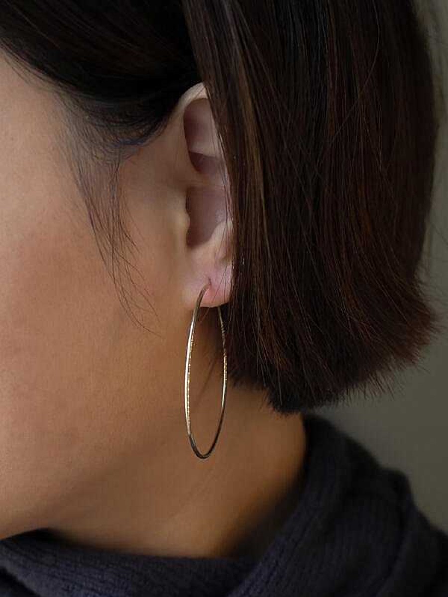 Stones & Gold Earrings | 41Mm Infinity Hoop Earrings