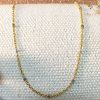 Stones & Gold Necklaces | Link Chain Necklace With Square Cubes | Solid Gold Chain | Rose Gold Chain | 16 Inches | Spring Lock | Fine Jewelry | Free Shipping