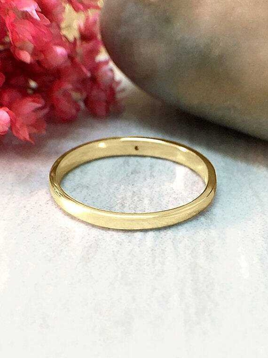 Stones & Gold Rings | Wedding Band | Diamond Wedding Band | Gold Ring | Matte Gold | Engagment | 1.8Mm Band | Solid Gold | Fine Jewelry | Free Shipping