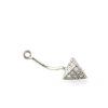 Stones & Gold Earrings | Floating Diamond Solid 14 Karat Gold Pyramid Earring