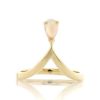 Stones & Gold Rings | Pear Shaped Australian Opal Stackable Solid 14 Karat Gold Chevron Ring