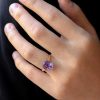 Stones & Gold Rings | 3.65Ct Lavender Amethyst Solitaire Ring