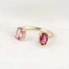 Stones & Gold Rings | Floating Blush Pink Tourmaline Solid 14 Karat Gold Ring