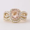 Stones & Gold Rings | Baby Pink Sapphire Lace Engagement Ring