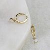 Stones & Gold Earrings | 0.30Ct Diamond Chandelier Solid 14 Karat Gold Huggies