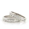 Stones & Gold Rings | Set Of Two: 0.70 Natural Diamond Channel Solid 14 Karat Gold Bands