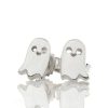 Stones & Gold Earrings | Spookingly-Cute Ghost Earrings | 14K Solid Gold | Gift Idea | Hypo-Allergenic Earrings | Gold Studs | Free Shipping