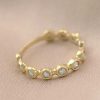 Stones & Gold Rings | Diamond Bezel Eternity With Sizing Bar Solid 14K Gold Wedding Band