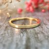 Stones & Gold Rings | 1.3Mm Wedding Band Solid Gold (14Ky) Thin Minimalist Stackable Women'S Engagement Ring