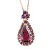 Stones & Gold Necklaces | Scarlett Tourmaline And Amethyst Pendant