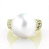 Stones & Gold Rings | 13.5Mm South Sea Pearl Diamond Solid 14 Karat Gold Cocktail Ring