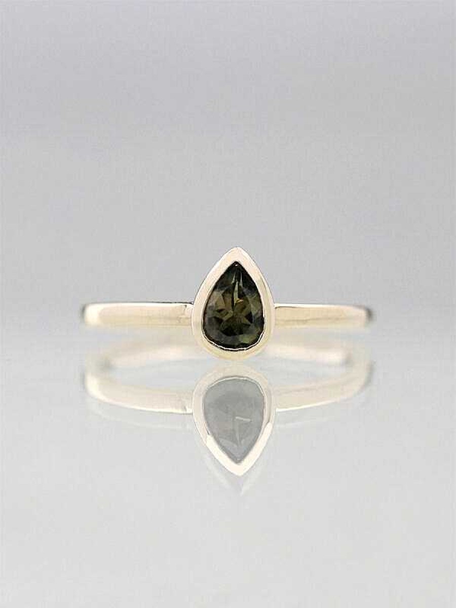 Stones & Gold Rings | Grey Tourmaline Stackable 14 Karat Gold Ring