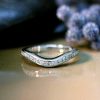 Stones & Gold Rings | Diamond Wedding Band | Solid 14K Gold | Channel Set Diamond Band | Curved Matching Band | April Birthstone | Fine Jewelry | Free Shipping