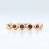 Stones & Gold Rings | Ruby Bezel Eternity With Sizing Bar Solid 14K Gold Wedding Band