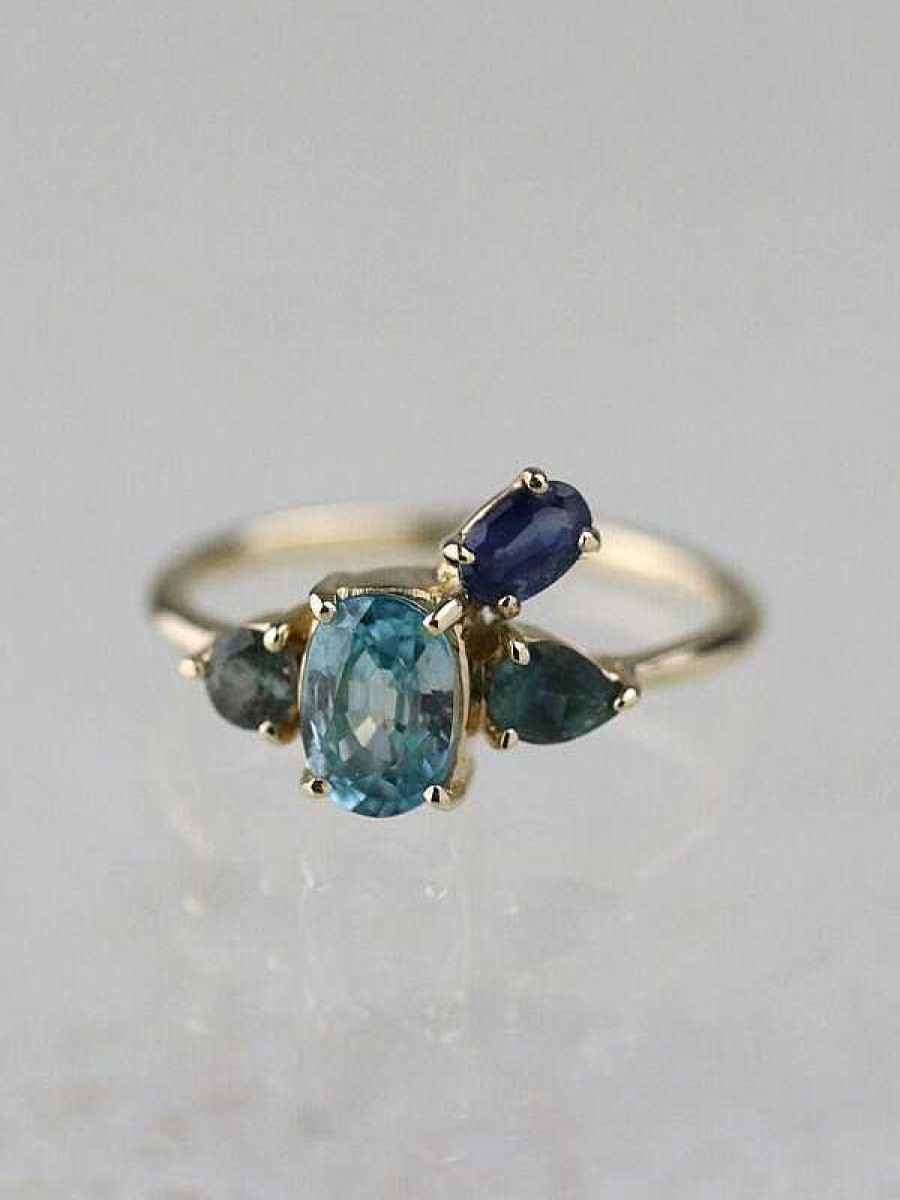 Stones & Gold Rings | Blue Serenity Cluster Ring